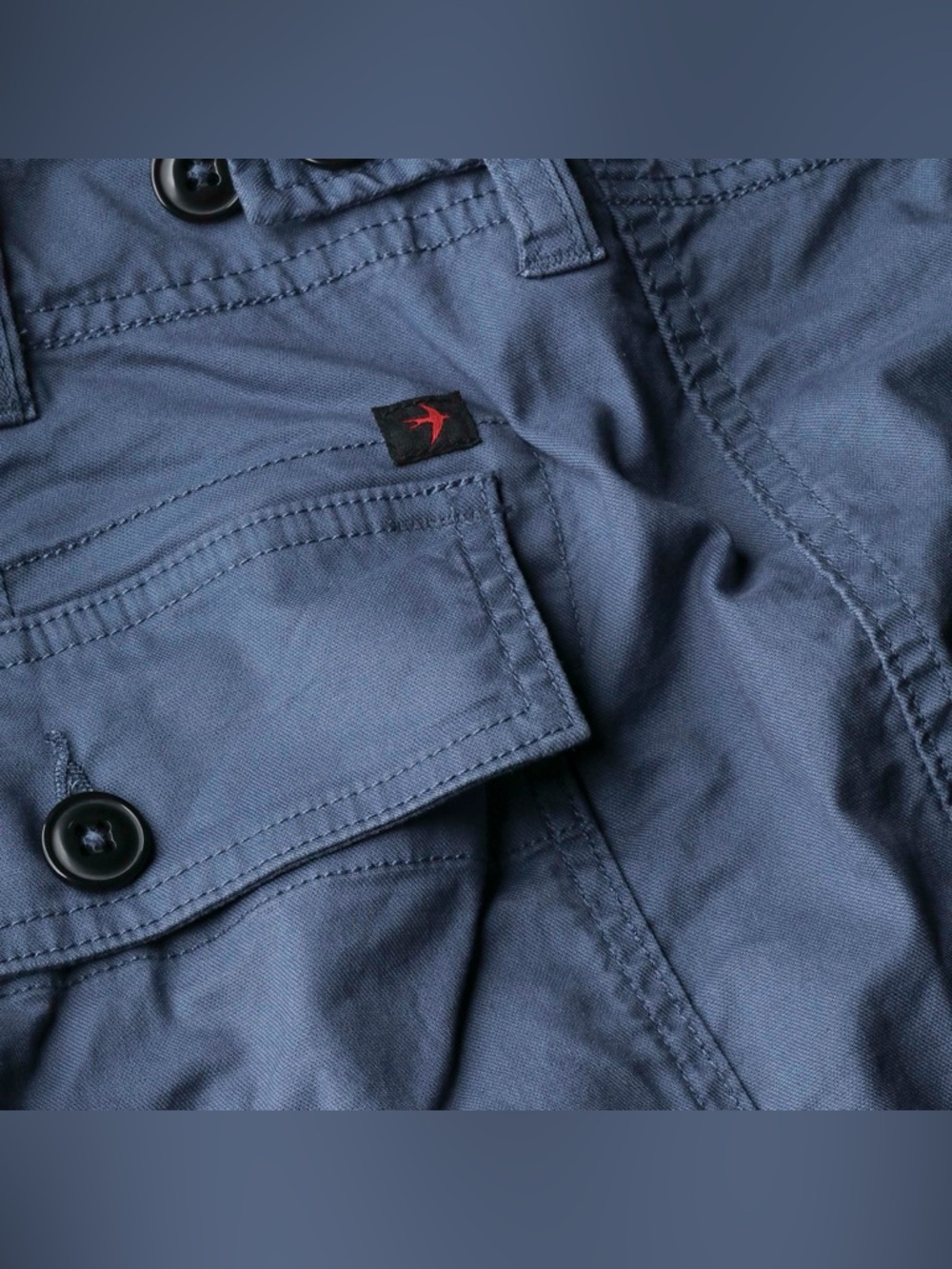 Relwen Marine Blue Stretch Canvas Supply Short NWOT - Picture 3 of 3